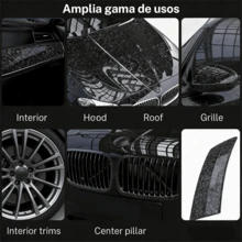 1 pieza Película de vinilo con textura de fibra de carbono forjada de alto brillo PET de 30 cm x 150 cm, adecuada para pegatinas de motocicletas, calcomanías de automóviles, accesorios de embalaje - A - Ver 5