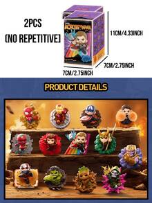 Hộp bí ẩn POP MART Avengers Infinity Series - 12 mô hình thường + 1 mô hình ẩn, kỷ niệm những khoảnh khắc sử thi của các anh hùng và những kẻ phản diện huyền thoại vượt qua các chiều không gian, thể hiện phong cách siêu anh hùng năng động, bao gồm cả những nhân vật huyền thoại được yêu thích. Mỗi mô hình đều nắm bắt được năng lượng vô tận của đa vũ trụ, khơi dậy trí tưởng tượng của bạn với những khoảnh khắc quyết định của mỗi anh hùng. - Nhiều màu - Xem 13