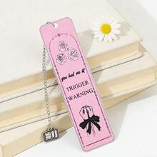 Dấu trang bằng thép không gỉ phong cách Gothic tối tăm, ngọt ngào, mặt dây chuyền hình cuốn sách với dòng chữ vui nhộn và lãng mạn, món quà văn hóa Gothic sáng tạo dành cho những người đam mê đọc sách và yêu sách. - Một kích cỡ phù hợp cho tất cả - Xem 4