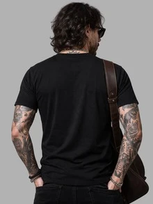 Iron Rock Maiden International Band T-Shirt Unisex Men's Women's Plus Size 100% Cotton - 黑色 - 查看 3