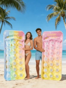 1pc Summer Swimming Pool Inflatable Float, Made Of PVC Material And Featuring Sequined Starry Sky Elements, With A Hole Floating Bed That Combines Leisure And Support Functions, Equipped With A Backrest; Summer Folding Inflatable Pool Chair, Suitable For Spa, Swimming Pool, Beach And Beach Party Supplies - Starry Sky Cave Floating Bed - View 6