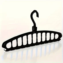 1pc Rotatable 11-Hole Clothes Hanger Organizer, Multi-Functional Seamless Hanger, Magic Folding Clothes Rack, 360° Rotation, Foldable Plastic Seamless, Non-Slip Drying Rack, Suitable For Dorm And Home Wardrobe Storage, Drying Clothes, Dorm Organization, Bedroom Storage, Compact Design, Simple Storage, Durable Plastic, Sturdy Structure, Scarf Hooks, Accessory Storage, Home Storage, Apartment Resident - View 15