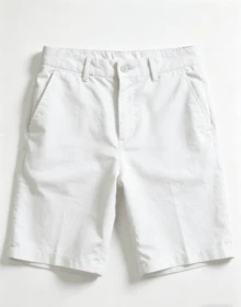 Men's Cotton Dress Shorts For Business Casual Style - White - View 1