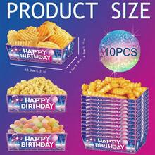 K-Pop Party Decorations, Disposable Paper Food Trays Popcorn Snack Boats For K-Pop Music Theme Birthday Supplies - Style 1 - View 7