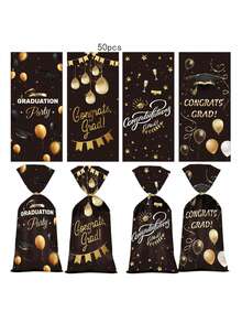 50pcs Graduation Party Gift Bags, High-End Graduation Celebration Souvenirs Gift Bags, Drawstring Reusable Packaging Bags - View 6