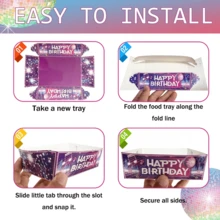 K-Pop Party Decorations, Disposable Paper Food Trays Popcorn Snack Boats For K-Pop Music Theme Birthday Supplies - Style 1 - View 4