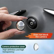 Protector de lente de cámara frontal y trasera de coche, protector de lente holográfico anti-arañazos y anti-colisión - A - Ver 4