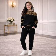 "Fun And Comfortable Girls' Sweatshirt" (4 To 14 Years Old) - 黑色 - 查看 4