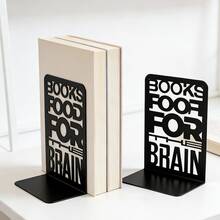 Motivational-Style Hollow Bookends For Reading Mottos, Minimalist Decorative Bookends For Bookshelves, Heavy-Duty Book Stoppers Suitable For Bookshelves, Literary Gifts For Book Lovers And Office Workers Office Desk Accessories Desk Accessories Office Supplies Office Accessories - One Size Fits All - View 8