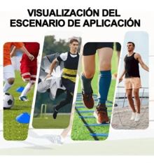 50 Piezas Conos de Entrenamiento de Fútbol – 3 Colores: Azul, Naranja, Mixto - Azul - Ver 7
