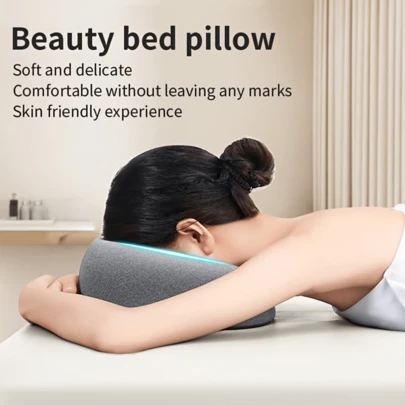 Gối tựa mặt hình chữ U hiện đại, gối massage SPA, gối tựa mặt công thái học, vỏ có thể tháo rời và giặt được, thiết kế kín, thích hợp sử dụng tại nhà, tiệm massage, SPA, kích thước dành cho người lớn, đệm hỗ trợ cổ và mặt đa chức năng, quà tặng cho phụ nữ.