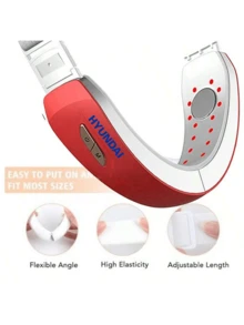 HYUNDAI Women's V-Face Lifting Device - Smart Electric Double Chin V-Face Lifting Strap - Red - View 3