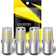 4 bóng đèn LED 1156, siêu sáng 12V, 7506 BA15S P21W 1141 1003 1383 Thích hợp cho xe hơi, xe bán tải, xe RV, xe kéo, đèn lùi, đèn phanh - 39smd - Xem 10
