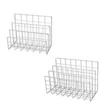 Kệ đựng tạp chí/hồ sơ kim loại 3 ngăn đứng, khay đựng tài liệu để bàn, khay đựng thư, dụng cụ lưu trữ bàn làm việc văn phòng, giá lưới kim loại nhỏ gọn chắc chắn bền bỉ tiết kiệm không gian cho tài liệu, thư từ, giấy tờ, quà tặng ngày lễ cho không gian làm việc tại nhà - Xem 9