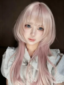 Synthetic Woven Wigs - Pink High-level - View 5