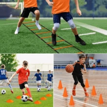 50 Piezas Conos de Entrenamiento de Fútbol – 3 Colores: Azul, Naranja, Mixto - Naranja - Ver 7
