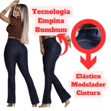 Women's Lipo Shaping Jeans, High Waist Skinny, With Button And Elastic, Butt Lift, Stretch, Flat Belly - 藏蓝色 - 查看 7