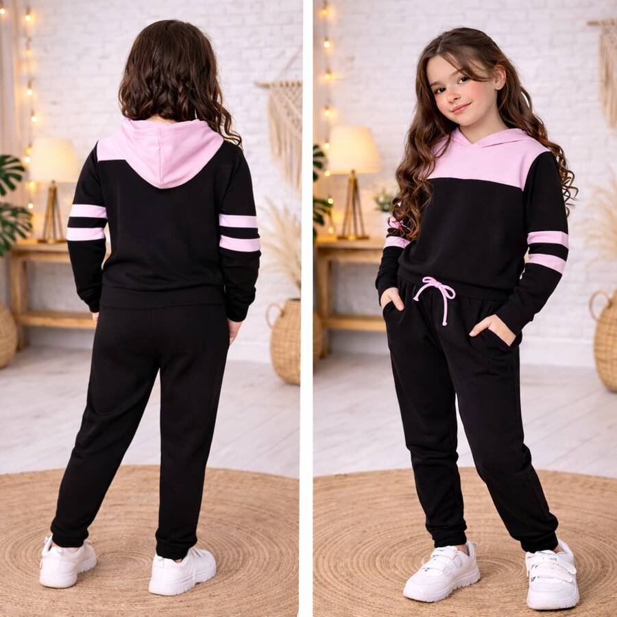 "Fun And Comfortable Girls' Sweatshirt" (4 To 14 Years Old) - Rosa - Ver 1