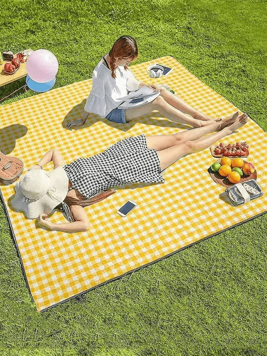 Esterilla de picnic para exteriores, colchoneta de camping portátil, alfombra de playa impermeable, esterilla para suelo de tienda, alfombra de césped impermeable, manta de viaje para juegos familiares para interiores y exteriores (tenga en cuenta la descripción de la imagen) - Modelo básico - Ver 1