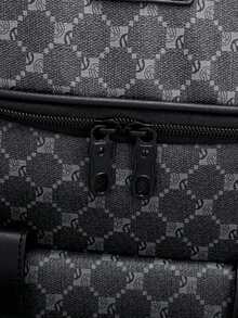 1 pieza Mochila grande de capacidad con bolsillos con cremallera, compartimento para portátil que cabe un portátil de 15.6 pulgadas, bolsa funcional para hombres (regalo para él), Peach Tree, de moda y para uso en exteriores/oficina - Negro - Ver 5