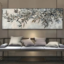 1 Pieza Cuadro de Lienzo de Árbol de Olivo, Estilo de Arte Decorativo Clásico Moderno, Póster de Pintura al Óleo Enmarcada, Tema de Paisaje, Patrón de unicolor, Adecuado para Interior/Exterior, Sala de Estar, Dormitorio, Cocina, Comedor, Decoración de Aula, Tema de Paisaje, Estilo de Decoración de Arte, Estilo Clásico, Estilo Moderno, Otoño, Primavera - Multicolor - Ver 3