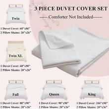 3Pcs White Duvet Cover Set King Queen Full Twin Size Bedding Set With 2 Pillow Shams Envelope Closure, Hotel Collection Breathable Cooling Comforter Covers For Bedroom Guest Room Master Suite, Hidden Zipper Bottom Opening & 8 Corner Ties Inside Securely Hold Duvet Insert In Place Prevent Slipping Shifting Bunching, Solid Plain Dyed Pure Black Minimalist Modern Simple Aesthetic Boho Farmhouse Vintage Chic Home Decor Bed Linen, Lightweight Cozy All Season Year Round Summer Spring Fall Winter Cool Touch,Machine Washable Easy Care Quick Dry Wrinkle Resistant Anti Fade Anti Pilling Stain Resistant Durable Dorm Room Essentials,Perfect Gift Idea For Women Men Couples Wedding Registry Housewarming Christmas Birthday Anniversary Holiday Vacation Home Cabin Apartment Condo RV, Matching Flat Sheet Fitted Sheet Sold Separately Create Complete Bedding Ensemble - 白色 - 查看 5