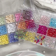 12格/盒 3D立体爱心美甲饰品 平底爱心美甲水钻树脂爱心 粉色蓝色紫色红色混合色迷你爱心美甲配件 爱心美甲艺术饰品 亚克力美甲装饰用品 - 彩色 - 查看 5