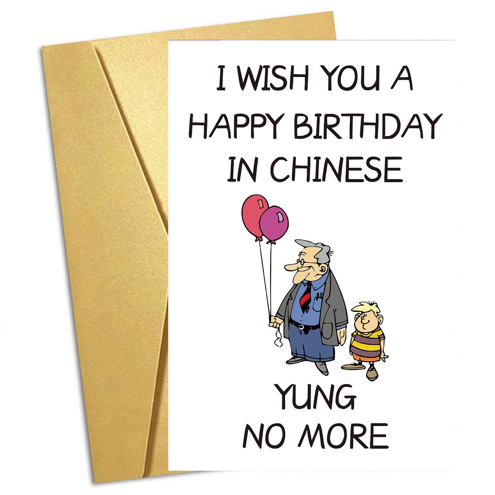 1 tấm thiệp chúc mừng sinh nhật hài hước dành cho chồng, bố, bạn trai (40/50/60/70/80 tuổi). - Xem 1