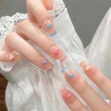 12格/盒 3D立体爱心美甲饰品 平底爱心美甲水钻树脂爱心 粉色蓝色紫色红色混合色迷你爱心美甲配件 爱心美甲艺术饰品 亚克力美甲装饰用品 - 彩色 - 查看 6