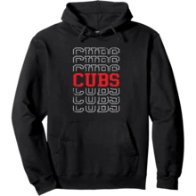 Vintage Cubs Gifts For Men Women Boys Girls Kids Pullover Hoodie - 黑色1 - 查看 1