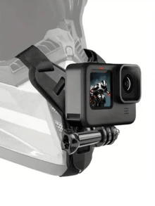 Adjustable Motorcycle Helmet Phone Holder + Anti-Lost Net. Suitable For Hero 12/10/9/8/7 Action Camera. Motorcycle Helmet Action Camera Mount Bracket. Designed For Stable Shooting During Riding, Compatible With All Smartphones And Most Action Cameras. An Excellent Gift For Riders. - View 9