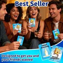 厨房竞赛快节奏卡牌游戏 – 50张食物主题卡牌，趣味成人派对和家庭游戏，快速反应拍手卡牌游戏，适合游戏之夜、聚会和送礼 - 彩色 - 查看 7