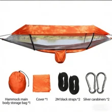 1pc Portable Camping Hammock Tent With Mosquito Net, Double Zipper Outdoor Hammock For Backpacking Hiking Survival,New Installation-Free Mosquito Net For Outdoor Camping Tents; Portable Camping Bed; Boat-Shaped Hand-Held Mosquito Net,Integrated Mosquito Net Hammock Tent, Lightweight Outdoor Camping Hammock For Hiking Backpacking,Lightweight Hammock Tent With Mosquito Net, Perfect For Outdoor Camping Hiking Backpacking Trips - A - 查看 4