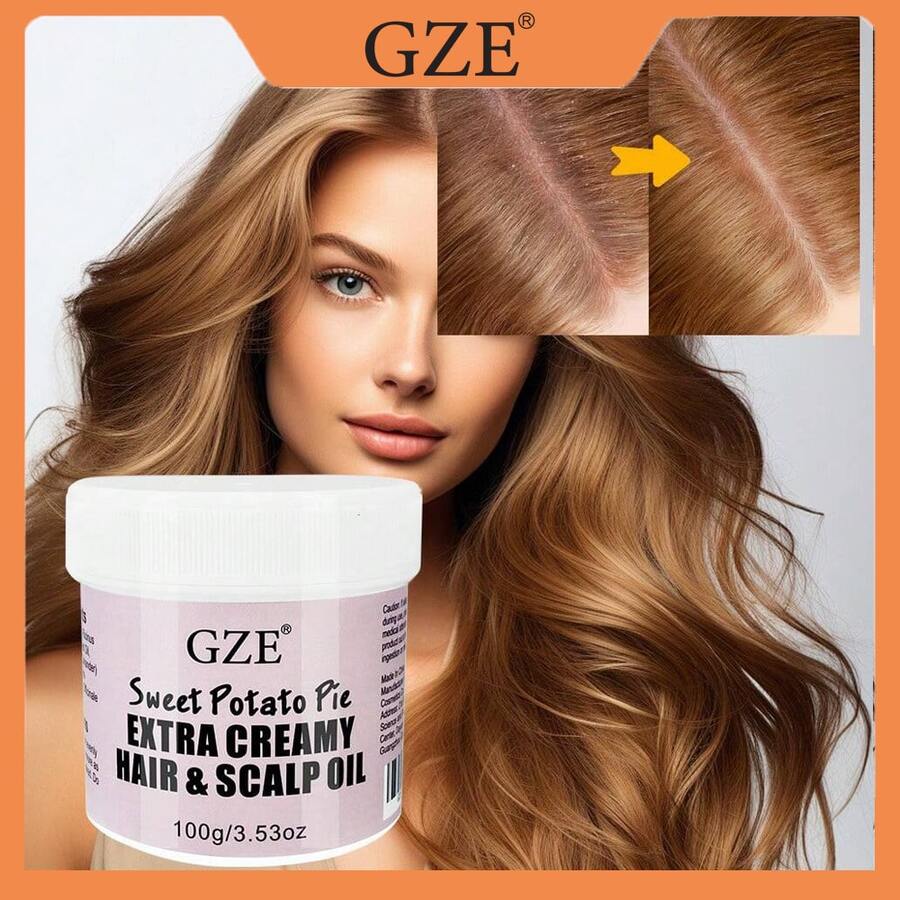 GZE 红薯派护发精华液 - 香草味，舒缓头皮，强韧发丝，促进血液循环，减少断裂，使头发更柔软，更自然亮泽。 - 粉色 - 查看 1