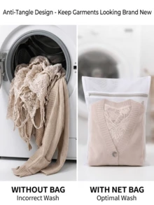 6/3/1 pezzo Sacchetti per il bucato in rete per capi delicati, sacchetti per il lavaggio anti-deformazione con cerniera antiruggine per reggiseni, biancheria intima, lingerie, vestiti & scarpe, rete di protezione per lavatrice riutilizzabile e resistente, organizer da viaggio anti-aggrovigliamento e resistente agli strappi per la casa - Multicolore - Visualizzare 3