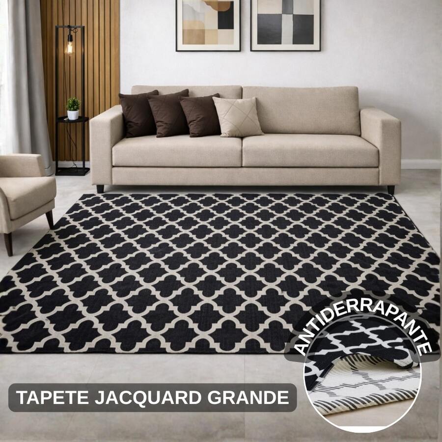 Jacquard Rug 3.00 M X 2.00 M Non-Slip Geometric Living Room Office Bedroom - ARABESQUE - View 1