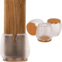 Cubiertas de patas de muebles de silicona transparente - Protege tus pisos y muebles - Multicolor - Ver 11
