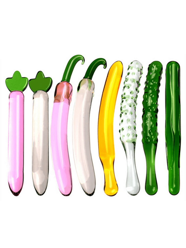 1 pieza Tapón anal de cristal transparente, Consolador de cristal, Juguetes sexuales para hombres y mujeres, Tapón anal pequeño para mujeres, Juguetes sexuales anales, Productos para adultos, Juguetes sexuales pequeños para mujeres - Tapón anal con forma de fruta y consolador transparente