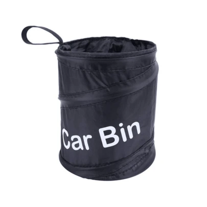 Portable Foldable Car Trash Can, Universal Foldable Car Trash Can, Waste Paper Basket, Hanging Travel Storage Bag, Bucket-Shaped Tool Organizer Bag