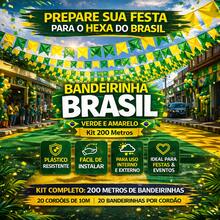 Green And Yellow Bunting String By The Meter – Decoration For The World Cup, Events, And Fan Zones - 200米 - 查看 1