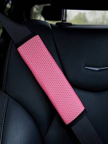 Car Interior Decor Set, Sandwich Ice Silk Breathable Steering Wheel Cover, Seat Belt Shoulder Pad, And Armrest Box Mat, Suitable For Spring, Summer And Autumn, Anti-Slip And Wear-Resistant - Ice Silk - View 9