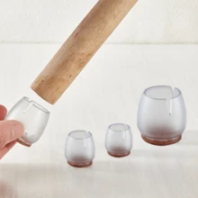 Cubiertas de patas de muebles de silicona transparente - Protege tus pisos y muebles - Multicolor - Ver 10
