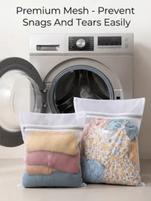 6/3/1 pezzo Sacchetti per il bucato in rete per capi delicati, sacchetti per il lavaggio anti-deformazione con cerniera antiruggine per reggiseni, biancheria intima, lingerie, vestiti & scarpe, rete di protezione per lavatrice riutilizzabile e resistente, organizer da viaggio anti-aggrovigliamento e resistente agli strappi per la casa - Multicolore - Visualizzare 4