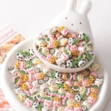 10/15/20pcs Super Cute Cat, Bear, Puppy, Rabbit, Panda Theme Cartoon Mini Flower Plant Design Resin Charms For DIY Crafts - Assorted Ornament For Hair Accessory, Hairpin, Keychains, Phone Cases, Scrapbooking, DIY Jewelry Making,Cup & Shoe Decor - Cartoon Animal Theme - View 6