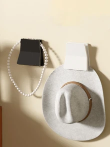 2pcs Clip-On Storage Clamps, Wall Mounted Bathroom Hat Toothpaste Clips, No Drilling Kitchen Sealing Clips - Multicolor - View 2