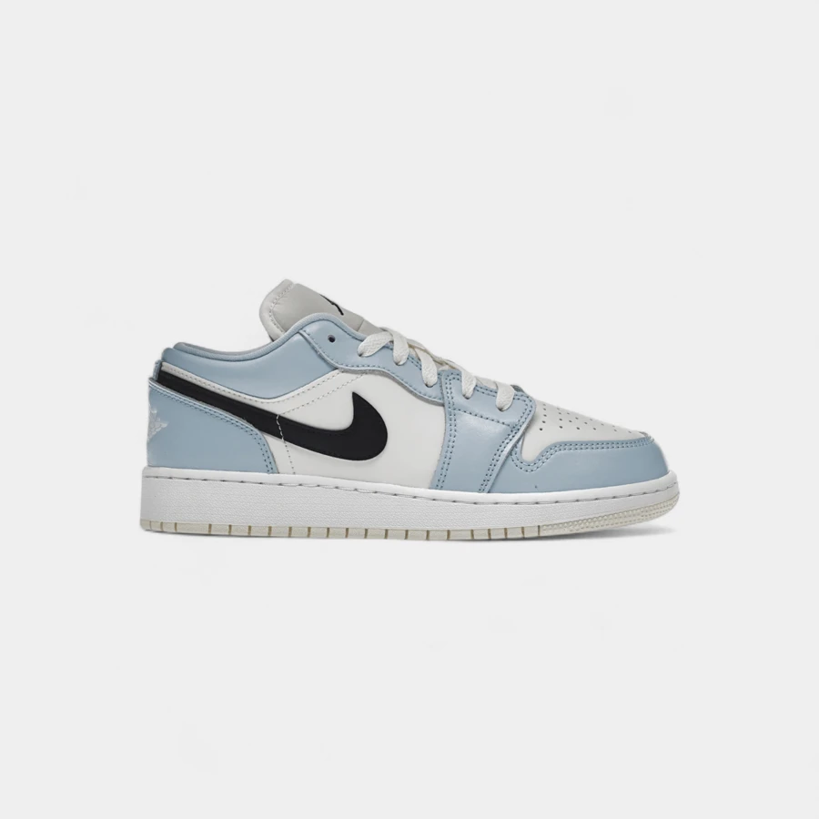 Jordan 1 Low Ice Blue Black (GS) - Black - View 1