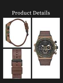 Đồng hồ đa năng GUESS Venture dành cho nam, dây đeo silicon màu nâu đen, mã GW0326G2 - màu đen - Xem 6
