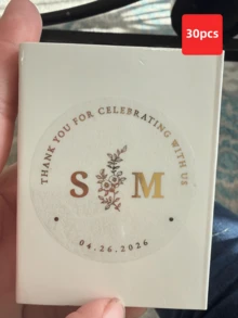1-120Pcs Custom Wedding Stickers: Featuring Personalized Designs And Round Custom Labels, These Stickers Allow You To Freely Edit Next To Your Liking. Boasting Waterproof And Oil-Resistant Properties, They Are Available In A Variety Of Sizes. - Multicolor - View 62