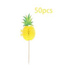 100 que xiên cocktail, xiên trái cây Hawaii, chủ đề nhiệt đới - Chủ đề trái cây nhiệt đới Hawaii, que xiên cocktail hình dứa 3D trang trí bánh cupcake, hoàn hảo cho tiệc sinh nhật, họp mặt gia đình, trưng bày món tráng miệng và các sự kiện theo chủ đề, trang trí bằng dứa. - Nhiều màu - Xem 11