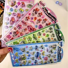随机可爱3D贴纸，萌趣卡通动物图案，适合作为儿童礼物、毛绒玩具、减压玩具、DIY手机壳装饰，部分款式可能存在色差 - 彩色 - 查看 3